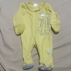 Gerber Yellow Giraffe Print Footie